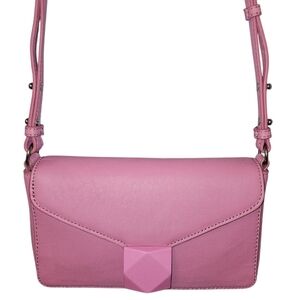 Vince Camuto Lefto Leather Crossbody Bag In Arresting Pink Like New